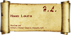 Haas Laura névjegykártya